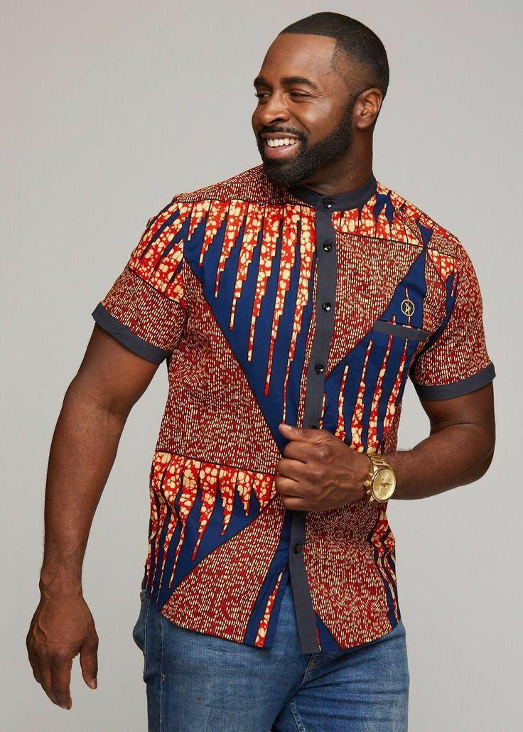 Man with african cloth